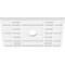 Ekena Millwork Beaux Architectural Grade PVC Ceiling Medallion, 22"W x 14 5/8"H x 3"ID x 7 1/2"C x 1"P, One-Piece CMP22X14BX-03000 - alternate 2